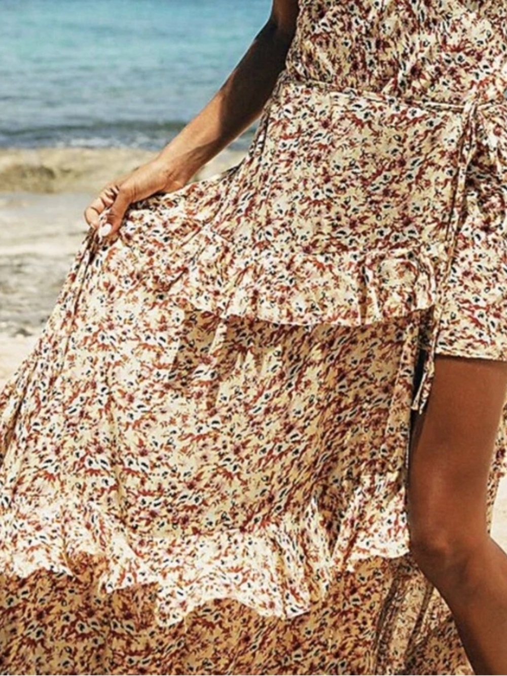 Free People Ethereal Maxi Tie Skirt Citron